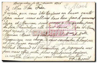 Rosas em um vaso — Aniversário — P.R. n°584/1 — Verso