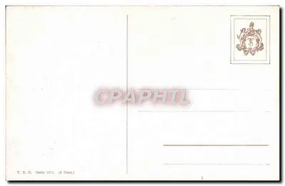 Ogród włoski — figura urny w środku warstw kwiatów — seria 1271 — Rewers