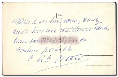 Arranjo de gládios e rosas — Boa Ano — LL 66 — Verso