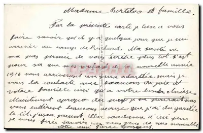 Arranjo de flores com bandeira italiana — Boa Ano — editor M, n° 1128 — Verso