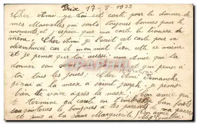 Kwiaty i mrówki — widok z Brix — wydawca Gloria, n° 542 — Rewers