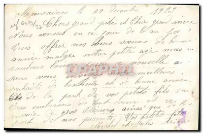 Bukiet kwiatów — scenka zimowa — ER Paryż n°655 — Rewers
