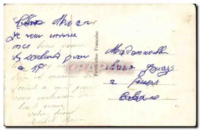 Antieke ansichtkaart Fantasie Bloemen — Achterkant