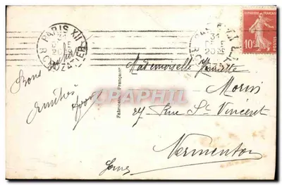 Bouquet de roses et de fleurs — éditeur E.M. n° 432 — Verso
