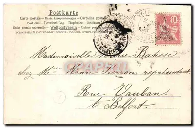 Bukiet żółtych róż — Tarpensaus, 19 lipca 1903 — Real de Jonghe — Rewers