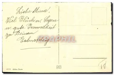Bouquet of Roses and Peonies — Edition Deviaz n°4022 — Switzerland — Back