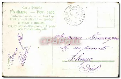 Cartolina d'epoca Fantaisie Fleurs — Verso