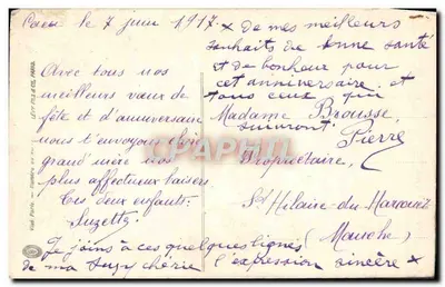 Arranjo de rosas e pêssegos — Boa Festa — Mesange 581 — Verso