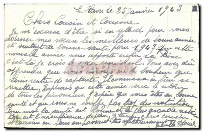 Bouquet of Roses — Happy New Year — Greeting Postcard — Back