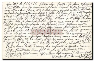 Flores em um almofada bordada — carta postal ilustrada — editor desconhecido — Verso