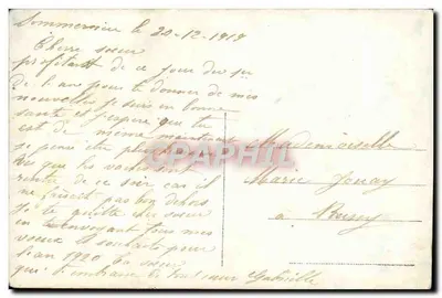 Bukiet hawranu i kwiatów w landau — FURIA 942 — wydanie świąteczne 1919 — Rewers