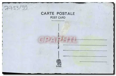 Różowe kwiaty i zielone liście — szczegóły motywów roślinnych — La Rose, n° 7753/99 — Rewers