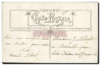 Roses — variété à pétales blancs et roses — GAST VIE, Paris, n°3735 — Rewers