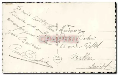 View of village with church — rose decoration — P-C Paris n°4223 — Back