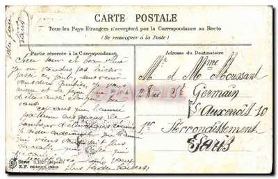 Vaso de rosas — Melhores Votos de Ano Novo — K.F. editores, Paris, Série 0.1627 — Verso