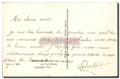 Bloemstengels — Serie n° 100 — door Fred Money — Achterkant