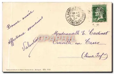 Bukiet róż — wydanie Martin Rommel & Co. — n° 819 — Rewers