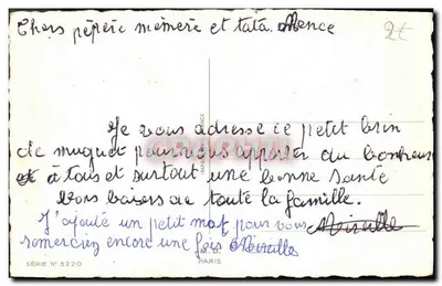 Muguet porte bonheur — illustration botanique — série n°3220, M.D. Paris — Verso