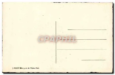 Lanterne de printemps — bouquet de muguet dans un panier — J. PICOT, Paris — Verso