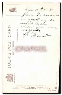 Anos Borings — buquê de muguet — Tuck's Postale, n° 9611 — Verso