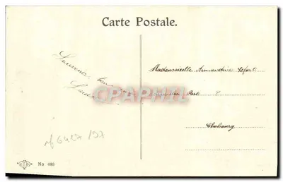 Lilja polany — dekor kwiatowy otaczający krajobraz lasowy — Wydawca EDP, nr 683 — Rewers