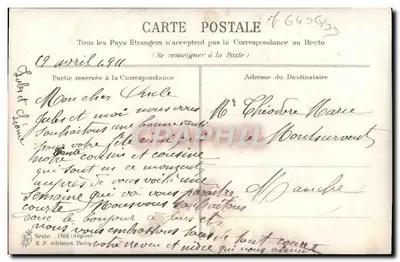Buquê de muguet — editor K.F. — série 1866 — Verso