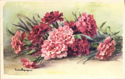 Arranjo de pêssegos — aquarela — Louise Prachezon