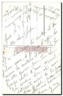 Bukiet mleczów i kwiatów — krajobraz sosnowy w zachodzie — wydawca nieznany, n° 956 — Rewers