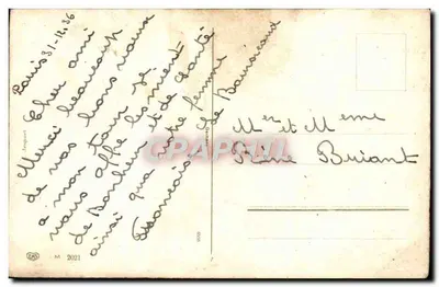 Arranjo de pêssegos — Bom Ano — Imprimerie Parisienne — Verso