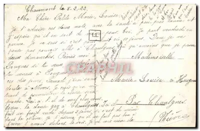 Vlinder op een bloem — uitgever Mésange, n° 736 — Achterkant