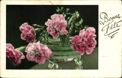 Arranjo de pivoines rosa — Boa Festa — Carta postal