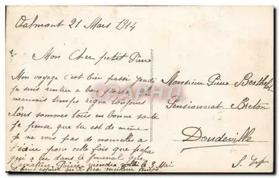 Buquê de flores — 1914 — J.K. n°220 — Verso