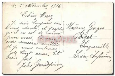 Koszyk z myślami z Francji — Koszyk z myślami z Francji — G.B. — Rewers
