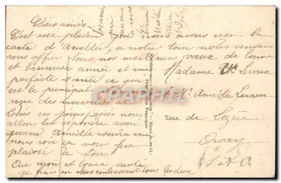 Bukiet chryzantem fioletowych i żółtych — wydawca F. M. — nr 354 — Rewers