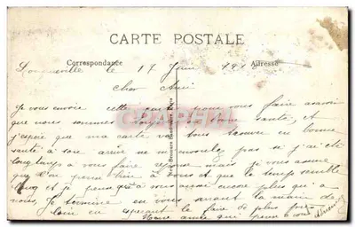 Pensées — kwiaty pensées i krajobraz z kościołem — La Pensée 527 — Rewers