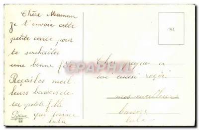 Bukiet myśliwca — 'Bonne Fête' — wydawca Pittius, nr 941 — Rewers