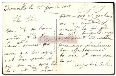 Pensamentos — carta postal com texto decorativo — Dix 804/1 — Verso