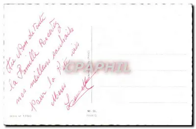 Bukiet myśliwca — M.D. Paris, seria nr 1390 — Rewers