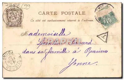 Koszyk z myślami — seria 293 — Raphael Tuck et Fils Éditeurs Paris — Rewers
