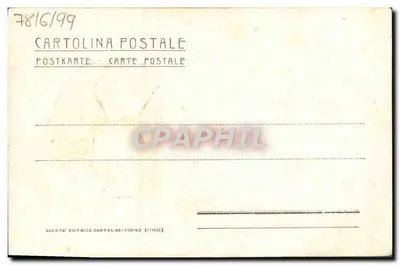 Peixe — flor amarela e preta — Società Editrice Cartoline-Torino — Verso