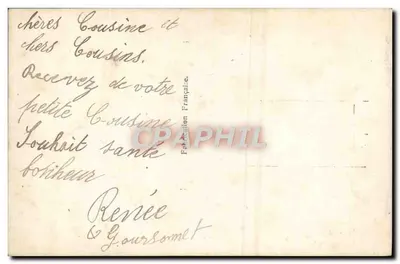 Ryba i fioletowe kwiaty — wydawca F. D. n° 5742 — Rewers