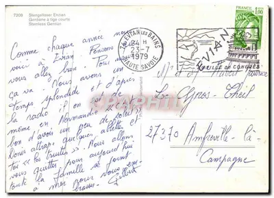 Gentiana de tallo corto — Stengelloser Enzian — n° 7208 — Reverso