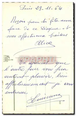 Różowe kwiaty — Szczęśliwego dnia — D. HAVEL PARIS — Rewers