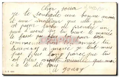 Bukiet fiołków — Wydawca: S.B. 6506 — Pieczęć 10c Béthune — Rewers
