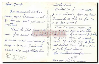 Arranjo de margaridas — Boa Ano — Ed. A. Leconte, Paris — Verso