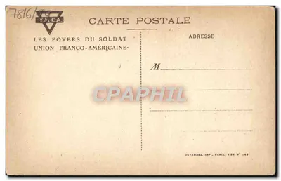 Fuchsia — flores pendentes vermelhas e brancas — Les Foyers du Soldat, YMCA — Verso