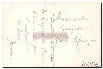 Fiolet — kartka pocztowa z fioletami — wydawca M. Ricou, Clamecy — Rewers
