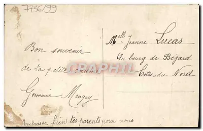 Arranjo de margaridas — Boa ano — Négo 7481/4 — Verso
