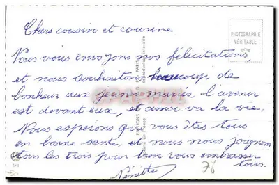 Callas brancas — Vœux de Bonheur — Edições G. Paris — Verso