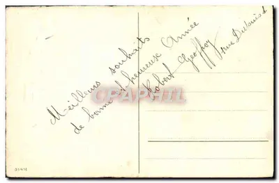 Arranjo de tulipas e mimosa — Boas Festas — editor não identificado, número de série não visível — Verso